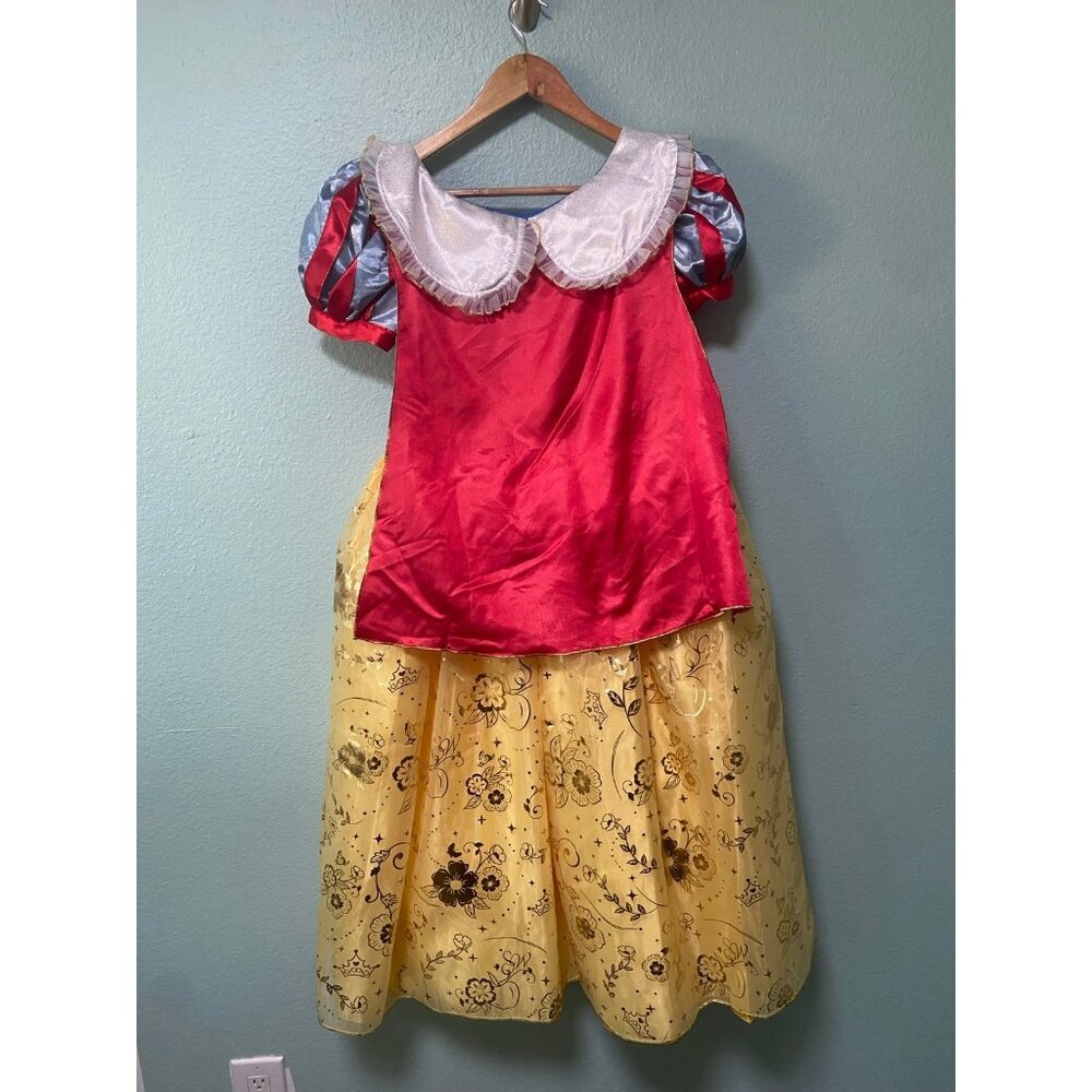 Disney Parks Girls Snow White Gold with Cape Costume Halloween Dress Up Dress 13 - Picture 3 of 10
